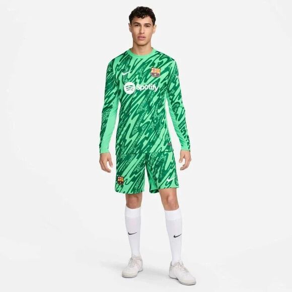 Nike FC Barcelona 2024/25 Stadium Goalkeeper Shorts Green 2XL Men's FN8860-329 - Picture 6 of 8